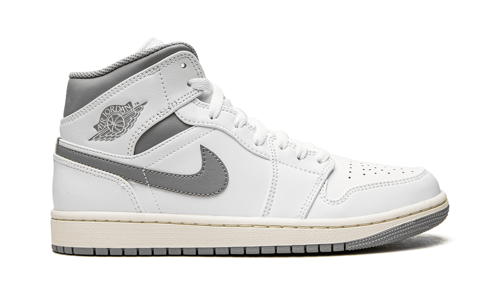 JORDAN MENS Air Jordan 1 Mid "White / Stealth Grey" 554724 135 554724 135 from Stadium Goods