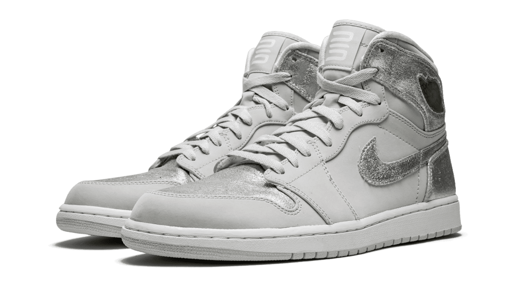 JORDAN MENS Air Jordan 1 Retro Hi Silver "25th Anniversary" 396009 001 396009 001 from Stadium Goods