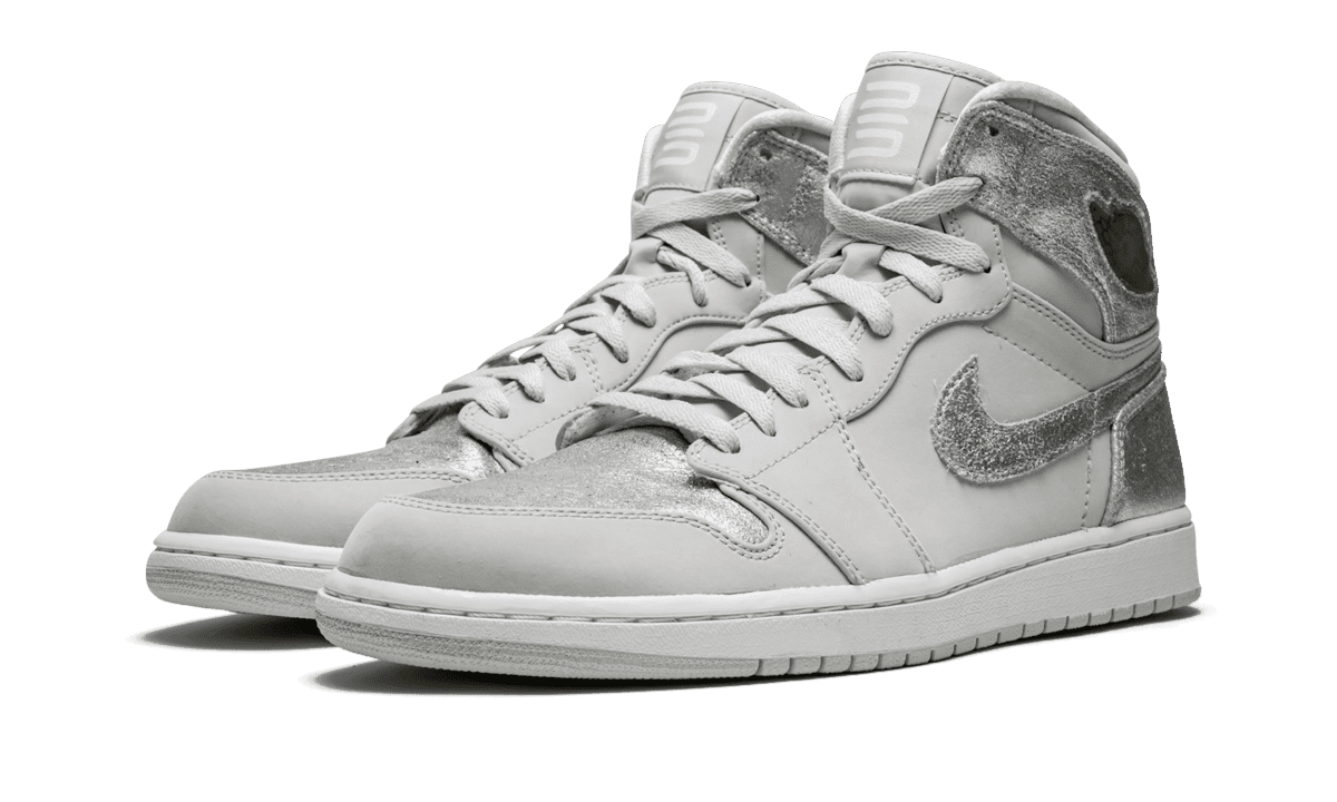 JORDAN MENS Air Jordan 1 Retro Hi Silver "25th Anniversary" 396009 001 396009 001 from Stadium Goods