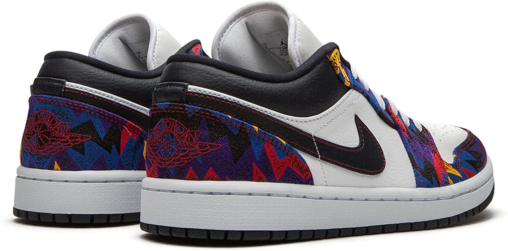 Jordan Mens Shoes Nike 1 Low Nothing But Net CZ8659-100 9 White/Dark Obsidian-team Red