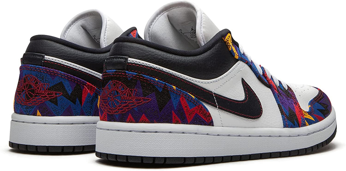 Jordan Mens Shoes Nike 1 Low Nothing But Net CZ8659-100 9 White/Dark Obsidian-team Red