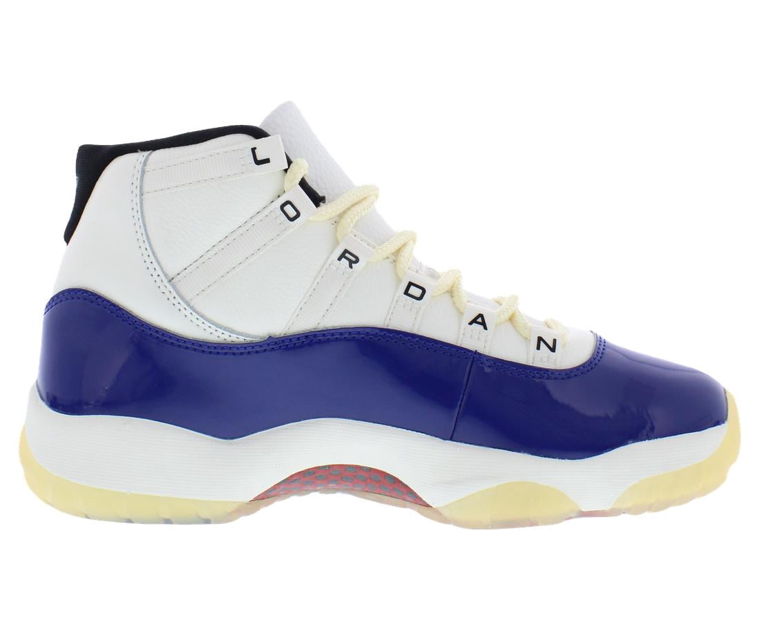 Nike Air Jordan 11 Retro Rare Air Leather Mens Shoes Size 9.5, Color: Deep Royal Blue/Fire Red/Sail