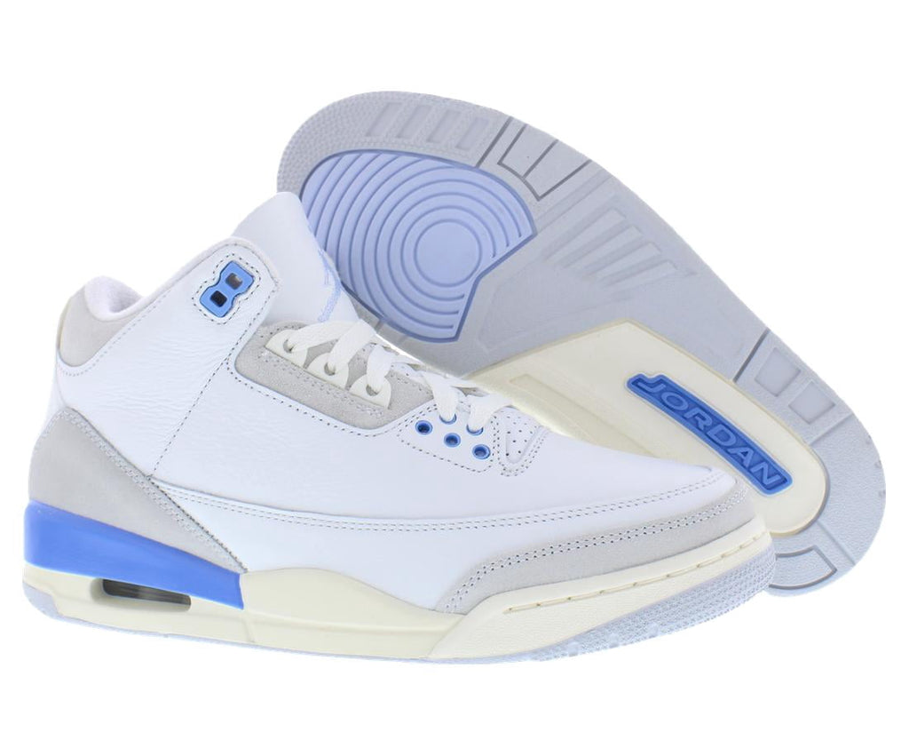Men's Jordan 3 Retro "Lucky Shorts" Smmt Wht/Hydrogen Blue (CT8532 101) - 12