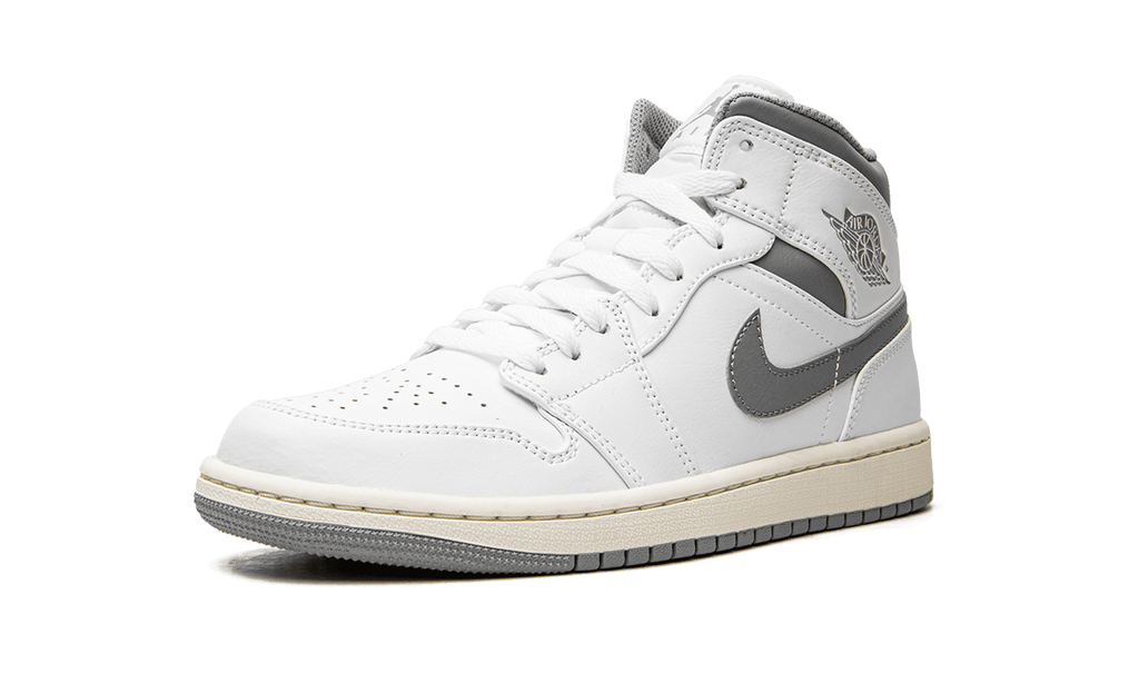JORDAN MENS Air Jordan 1 Mid "White / Stealth Grey" 554724 135 554724 135 from Stadium Goods