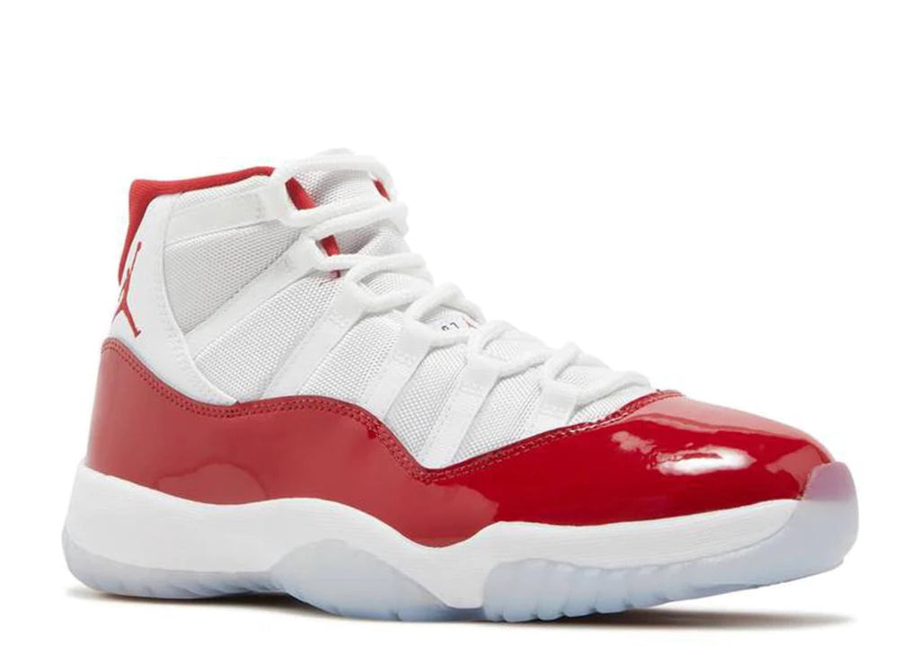 Jordan; Men's Casual & Dress Shoes Retro Style, White/Varsity Red-Black, Size 10.5