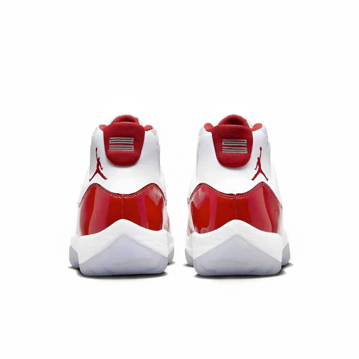 Jordan; Men's Casual & Dress Shoes Retro Style, White/Varsity Red-Black, Size 10.5