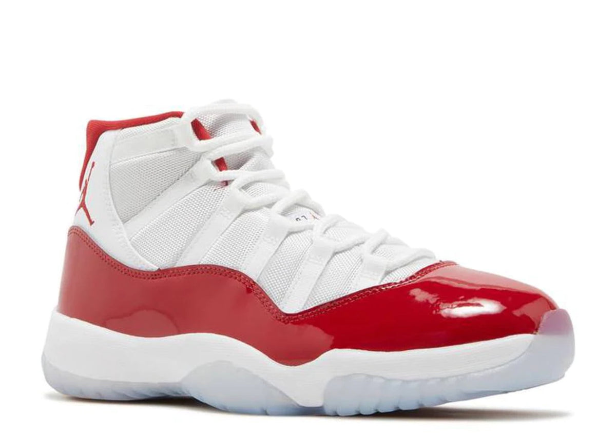 Jordan; Men's Casual & Dress Shoes Retro Style, White/Varsity Red-Black, Size 10.5