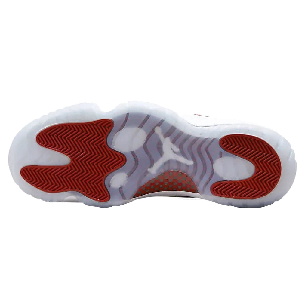Jordan; Men's Casual & Dress Shoes Retro Style, White/Varsity Red-Black, Size 10.5
